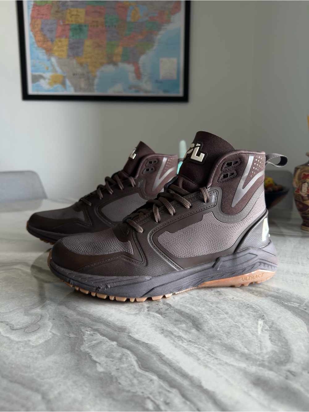 APL TechLoom Defender Women's Weatherproof High Top Brown Sneakers